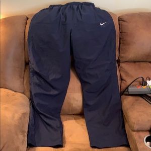 Nike navy drawstring wind pants